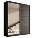 Armoire coulissante 2 portes avec miroir TENA 180 cm – Design moderne - Photo n°1