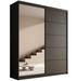Armoire coulissante 2 portes KAROW 180 avec miroir – Meuble de rangement moderne - Photo n°1