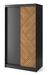 Armoire coulissante SOKAT – Chêne caramel & noir mat - Photo n°1