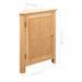 Armoire d'angle 59 x 36 x 80 cm Bois de chêne massif - Photo n°8