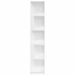 Armoire d'angle Blanc brillant 33x33x164,5 cm Bois d'ingénierie - Photo n°5