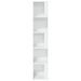 Armoire d'angle Blanc brillant 33x33x164,5 cm Bois d'ingénierie - Photo n°6