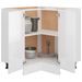 Armoire d'angle Blanc brillant 75,5x75,5x80,5 cm - Photo n°4