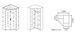 Armoire d'angle Blanche et Chêne de Sonoma 2 portes battantes Kaze - Photo n°6