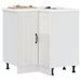 Armoire d'angle de cuisine Lucca blanc brillant bois ingénierie - Photo n°1