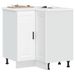 Armoire d'angle de cuisine Porto blanc bois d'ingénierie - Photo n°1