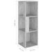 Armoire d'angle Gris béton 33x33x100 cm - Photo n°7