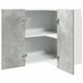 Armoire d'angle suspendue Gris béton 57x57x60 cm - Photo n°1