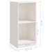 Armoire d'appoint blanc 35,5x33,5x76 cm bois de pin massif - Photo n°8