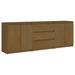 Armoire d'appoint Marron miel 180x36x65 cm Bois de pin massif - Photo n°1