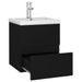 Armoire d'évier avec lavabo intégré 41 cm Noir 2 - Photo n°6