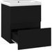 Armoire d'évier avec lavabo intégré 41 cm Noir - Photo n°5