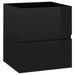 Armoire d'évier avec lavabo intégré 41 cm Noir brillant - Photo n°4