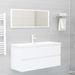 Armoire d'évier avec lavabo intégré Blanc 11 - Photo n°3