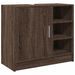 Armoire d'évier chêne marron 63x29x55 cm bois d'ingénierie - Photo n°2