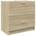 Armoire d'évier chêne sonoma 59x37x59 cm bois d'ingénierie - Photo n°2