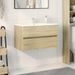 Armoire d'évier chêne sonoma 80x38,5x45 cm Bois d'ingénierie - Photo n°1