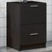 Armoire d'évier noir 40x37x59 cm bois d'ingénierie - Photo n°1