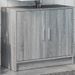 Armoire d'évier sonoma gris 63x29x55 cm bois d'ingénierie - Photo n°1