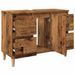 Armoire d'évier vieux bois 80x33x60 cm bois d'ingénierie - Photo n°5