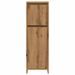 Armoire de bain chêne artisanal 30x30x95 cm bois d'ingénierie - Photo n°4