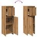 Armoire de bain chêne artisanal 30x30x95 cm bois d'ingénierie - Photo n°8