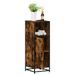 Armoire de bain chêne fumé 35x37,5x100cm bois d'ingénierie - Photo n°1