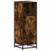 Armoire de bain chêne fumé 35x37,5x100cm bois d'ingénierie - Photo n°2