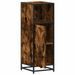 Armoire de bain chêne fumé 35x37,5x100cm bois d'ingénierie - Photo n°6