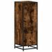 Armoire de bain chêne fumé 35x37,5x100cm bois d'ingénierie - Photo n°8