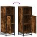 Armoire de bain chêne fumé 35x37,5x100cm bois d'ingénierie - Photo n°9