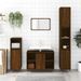 Armoire de bain chêne marron 30x30x100 cm bois d'ingénierie - Photo n°2