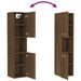 Armoire de bain Chêne marron 30x30x130 cm Bois d'ingénierie - Photo n°9