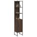 Armoire de bain chêne marron 33x33x185,5 cm bois d'ingénierie - Photo n°1