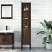 Armoire de bain chêne marron 33x33x185,5 cm bois d'ingénierie - Photo n°3