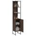 Armoire de bain chêne marron 33x33x185,5 cm bois d'ingénierie - Photo n°4