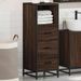 Armoire de bain chêne marron 35x37,5x100 cm bois d'ingénierie - Photo n°4