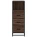 Armoire de bain chêne marron 35x37,5x100 cm bois d'ingénierie - Photo n°5