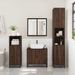 Armoire de bain chêne marron 35x37,5x100 cm bois d'ingénierie - Photo n°3