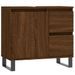 Armoire de bain chêne marron 65x33x60 cm bois d'ingénierie - Photo n°2