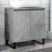 Armoire de bain gris béton 58x33x60 cm bois d'ingénierie - Photo n°1