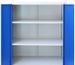 Armoire de bureau 2 portes 4 étagères métal gris et bleu Brook - Photo n°4