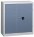 Armoire de bureau 2 portes gris et bleu Katu H 100 - Photo n°1
