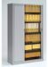 Armoire de bureau à rideaux beige 2 portes coulissantes Giao L 90 x H 180 x P 43 cm - Photo n°2