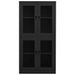 Armoire de bureau Anthracite 90x40x180 cm Acier et verre trempé - Photo n°1