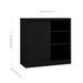 Armoire de bureau avec porte coulissante Noir 90x40x90 cm Acier - Photo n°8