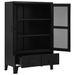 Armoire de bureau avec portes en maille Acier 75x40x120 cm Noir - Photo n°3