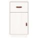 Armoire de bureau Blanc 40x50x75 cm Bois massif de pin - Photo n°6