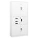 Armoire de bureau Blanc 90x40x180 cm Acier - Photo n°1