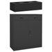 Armoire de bureau et jardinière Anthracite 90x40x125 cm Acier 2 - Photo n°1